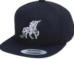Kids-Unicorns Kids Unicorn Zentangle Black Snapback -