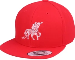 Snapback | Kids-Unicorns Kids Unicorn Zentangle Red Snapback -