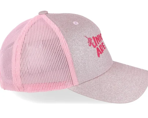 Kids-Unicorns Kids Are Real Glitter/ Trucker - Pink