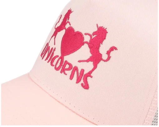Trucker-Unicorns Kids Heart Pastel /Pastel A-Frame Trucker - Pink