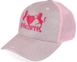 Trucker-Unicorns Kids Heart Glitter/ Trucker - Pink
