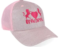 Trucker-Unicorns Kids Heart Glitter/ Trucker - Pink