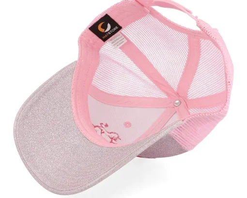 Best Unicorns Kids Heart Glitter/ Trucker - Pink