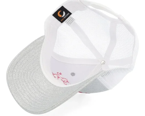 Trucker-Unicorns Kids Heart Silver Glitter/White Trucker - Grey
