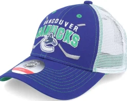 Kids-Outerstuff Kids Vancouver Canucks Lockup Meshback /White Trucker - Blue