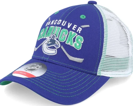 Kids-Outerstuff Kids Vancouver Canucks Lockup Meshback /White Trucker - Blue