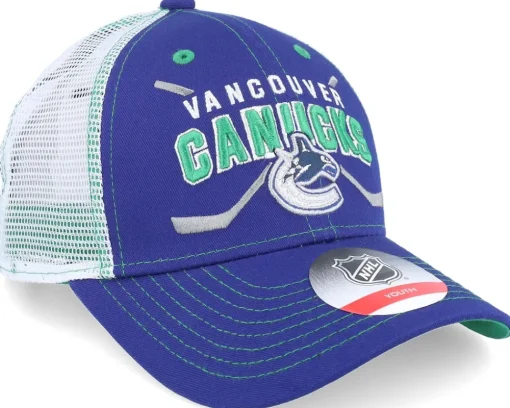 Kids-Outerstuff Kids Vancouver Canucks Lockup Meshback /White Trucker - Blue