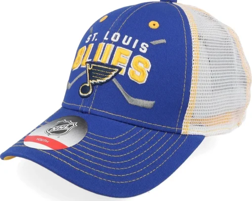 Kids-Outerstuff Kids Vancouver Canucks Lockup Meshback /White Trucker - Blue