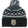 Online Outerstuff Kids Vegas Golden Knights Face-off Beanie Pom - Black