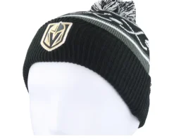 Online Outerstuff Kids Vegas Golden Knights Face-off Beanie Pom - Black