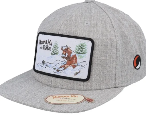 Kids-Mamma Mu & Kråkan Kids Vinterlek Grey Snapback -