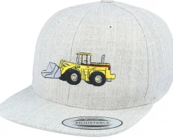 Kids-Kiddo Cap Kids Wheel Loader Heather Grey Snapback -