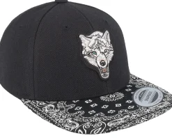 Kids-Kiddo Cap Kids White Wolf Black/Paisley Snapback -