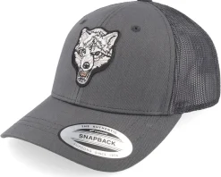 Kids-Kiddo Cap Kids White Wolf Dark Grey Trucker -