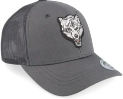 Kids-Kiddo Cap Kids White Wolf Dark Grey Trucker -