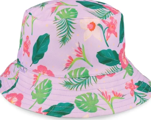 Buckets-Headster Kids Wild Hibiscus Pink Hat Bucket -
