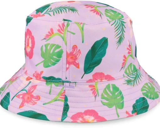 Buckets-Headster Kids Wild Hibiscus Pink Hat Bucket -