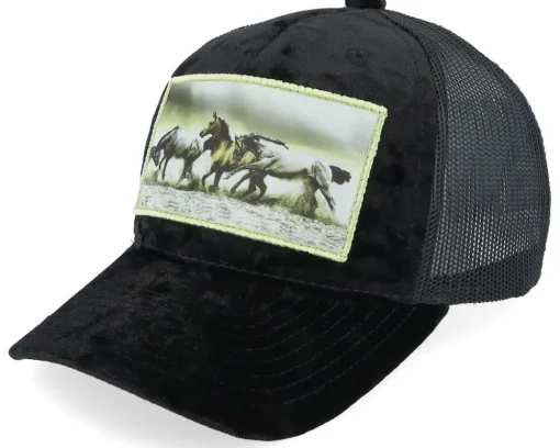 Discount Calza Pennello Kids Wild Horses Velvet Trucker - Black
