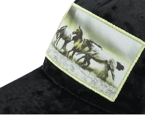 Discount Calza Pennello Kids Wild Horses Velvet Trucker - Black