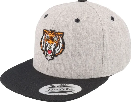 Kids-Kiddo Cap Kids Wild Tiger Heather Grey/Black Snapback -