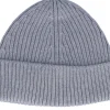 Kids-Lacoste Kids Wool Beanie Grey Cuff -