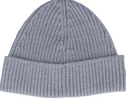 Kids-Lacoste Kids Wool Beanie Grey Cuff -