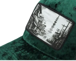 Trucker | Velvet Caps-Public Domain Kids Youth Japan Velvet /Black Trucker - Green