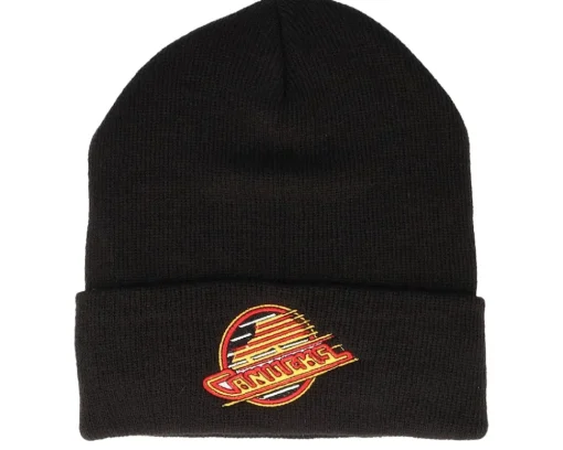 Cuff Beanies-American Needle Knit NHL 100% Arcylic Black Cuff -
