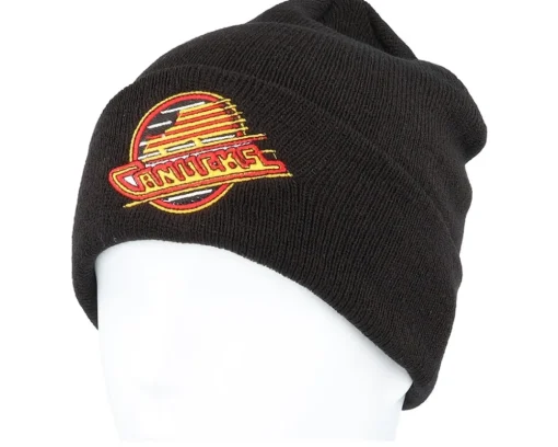 Cuff Beanies-American Needle Knit NHL 100% Arcylic Black Cuff -