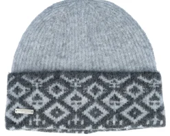 Cuff Beanies-Seeberger Knit With Turn-up Smoke Gray/Anthracite Cuff -