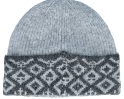 Cuff Beanies-Seeberger Knit With Turn-up Smoke Gray/Anthracite Cuff -