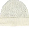 Knitted Beanies-Seeberger Knitted beanie White Cuff -
