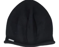 Berets-Seeberger Knitted Beret Beanie - Black