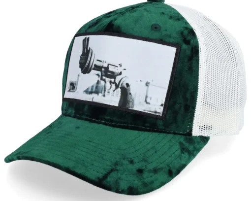 Trucker-Calza Pennello Knotted Gun Velvet /Black A-frame Trucker - White
