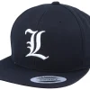 Snapback-Iconic L Letter 3D Black Snapback -