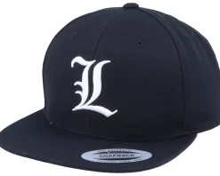 Snapback-Iconic L Letter 3D Black Snapback -