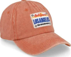 Fashion Iconic LA License Plate Red Dad Cap -