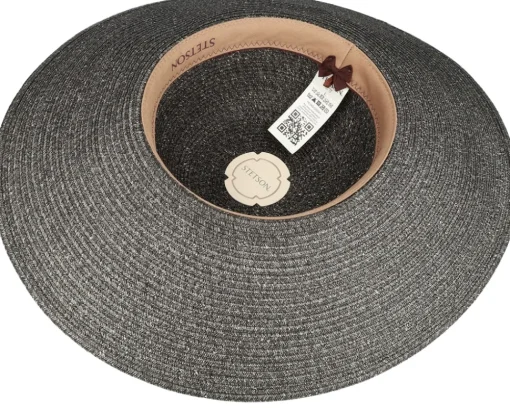 Online Stetson Ladies Toyo Black/Grey Sun Hat -