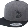 Best Skillfish Large Mouth Bass Fishing Charcoal/Black Snapback -