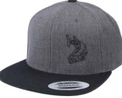 Best Skillfish Large Mouth Bass Fishing Charcoal/Black Snapback -