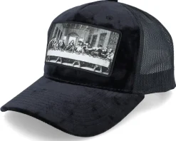 Trucker-Public Domain Last Supper Velvet Trucker - Black