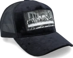 Trucker-Public Domain Last Supper Velvet Trucker - Black
