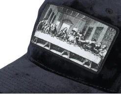Trucker-Public Domain Last Supper Velvet Trucker - Black