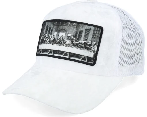 Trucker-Public Domain Last Supper Velvet Trucker - Black