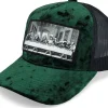 Trucker | Velvet Caps-Public Domain Last Supper /Black Velvet Trucker - Green