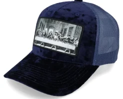 Trucker | Velvet Caps-Public Domain Last Supper /Black Velvet Trucker - Green