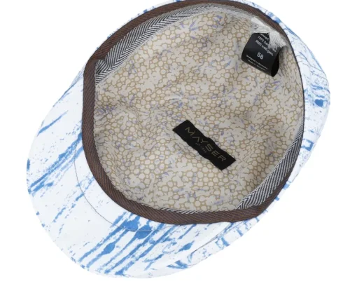 Flat Caps-Mayser Lennart Denim Raw White Flat Cap -