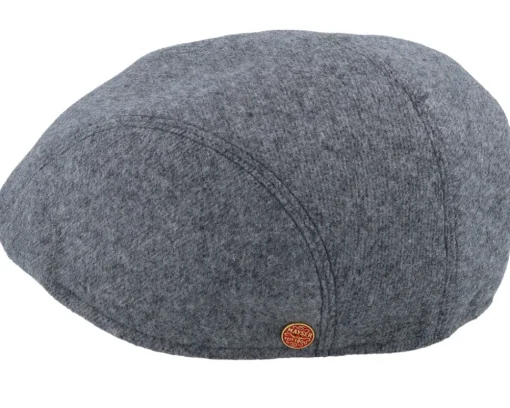 Flat Caps-Mayser Lennart Pure Wool Blend Grey Flat Cap -