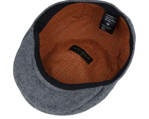 Flat Caps-Mayser Lennart Pure Wool Blend Grey Flat Cap -