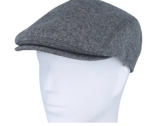 Flat Caps-Mayser Lennart Pure Wool Blend Grey Flat Cap -